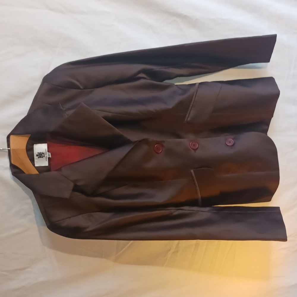 Anna Huling Brandy-Colored Polyester Blazer
